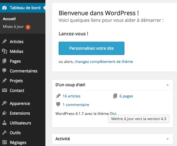 Modification WordPress